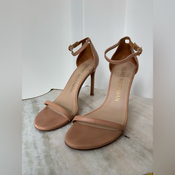Stuart Weitzman $700 Tan Beige Revolve NudistSong Women's Sandals 7.5 - Picture 4 of 7